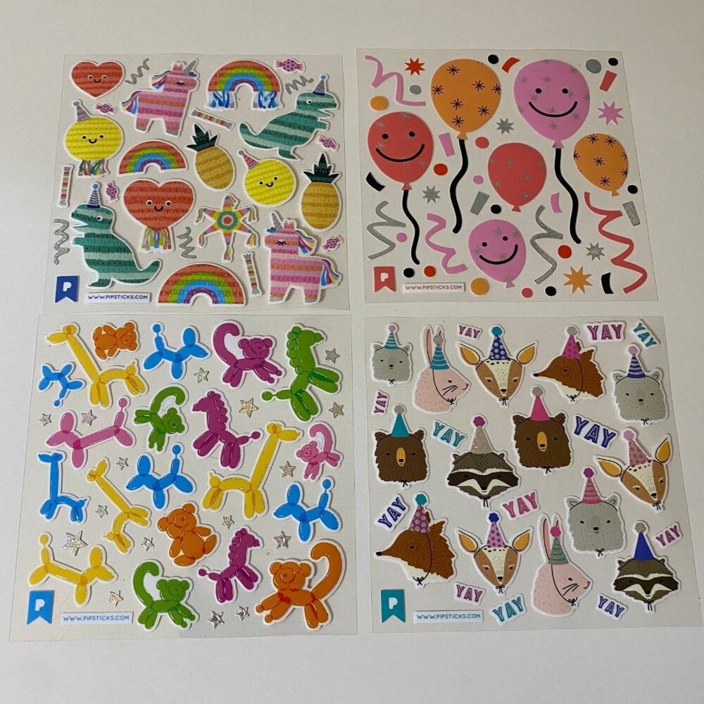 Pipsticks Birthday Party Stickers